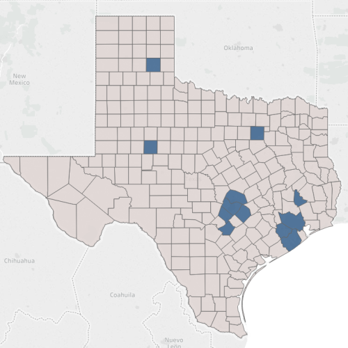 Image showing the counties served by the State Law Library in 2019